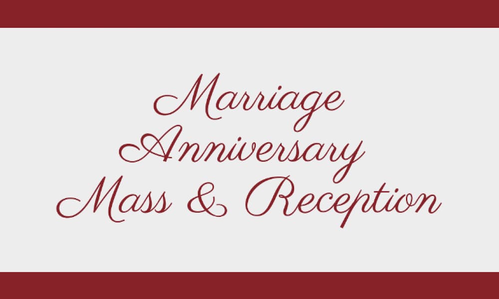 Diocesan Marriage Anniversary Mass & Reception